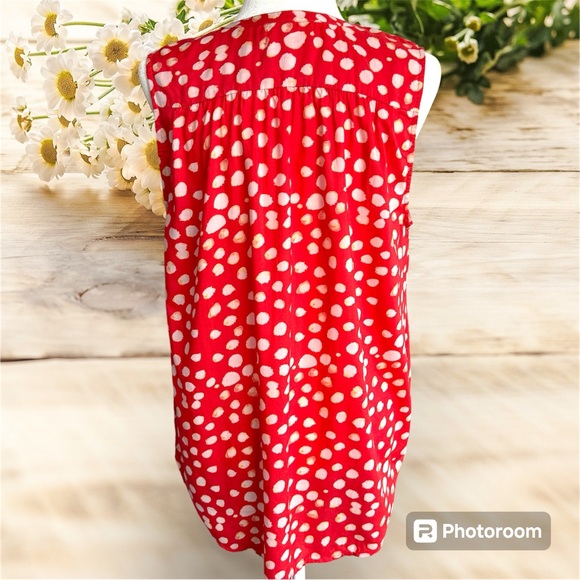 Velvet by Graham & Spencer Febe Royalty
Sleeveless Polka Dot Tank Top Blouse - Picture 3 of 11